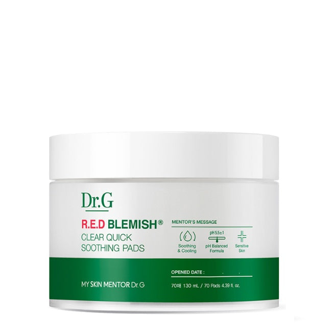 [Dr.G] Red Blemish Clear Quick Soothing Pads 70 unités