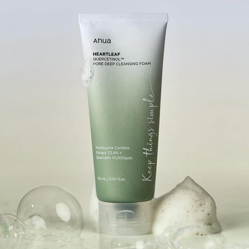 [Anua] MOUSSE NETTOYANTE PROFONDE POUR LES PORES QUERCETINOL CŒUR DE FEUILLE 150ML
