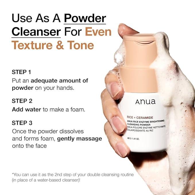 [Anua] POUDRE NETTOYANTE ÉCLAIRCISSANTE AUX ENZYMES DE RIZ 40g
