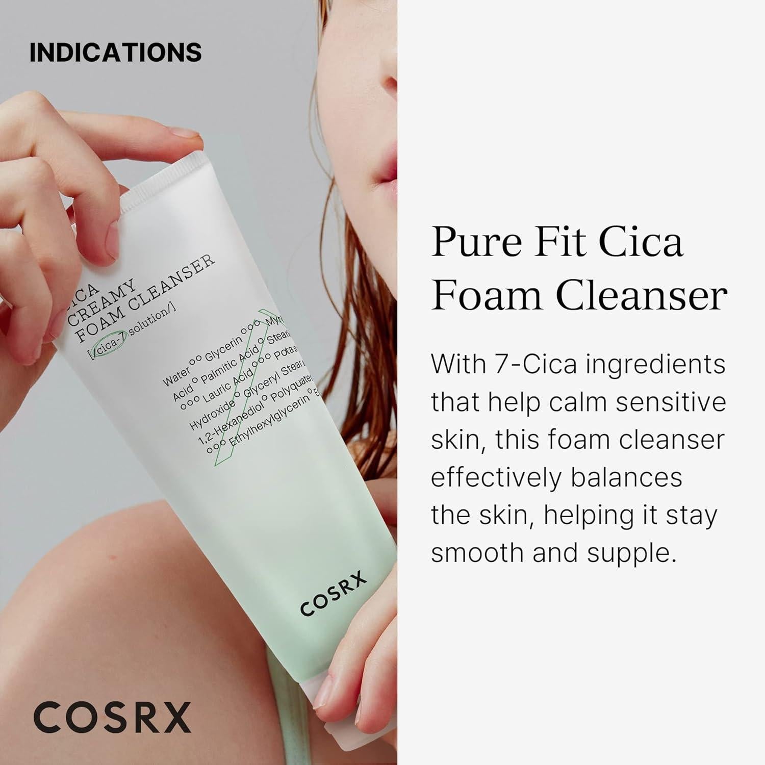 [COSRX] Nettoyant moussant crémeux Pure Fit Cica 150ml