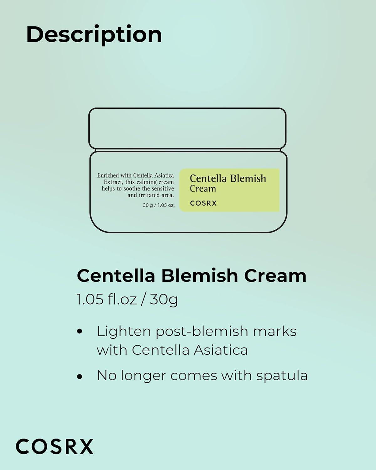 [COSRX] Crème Anti-Imperfections Centella 30ml