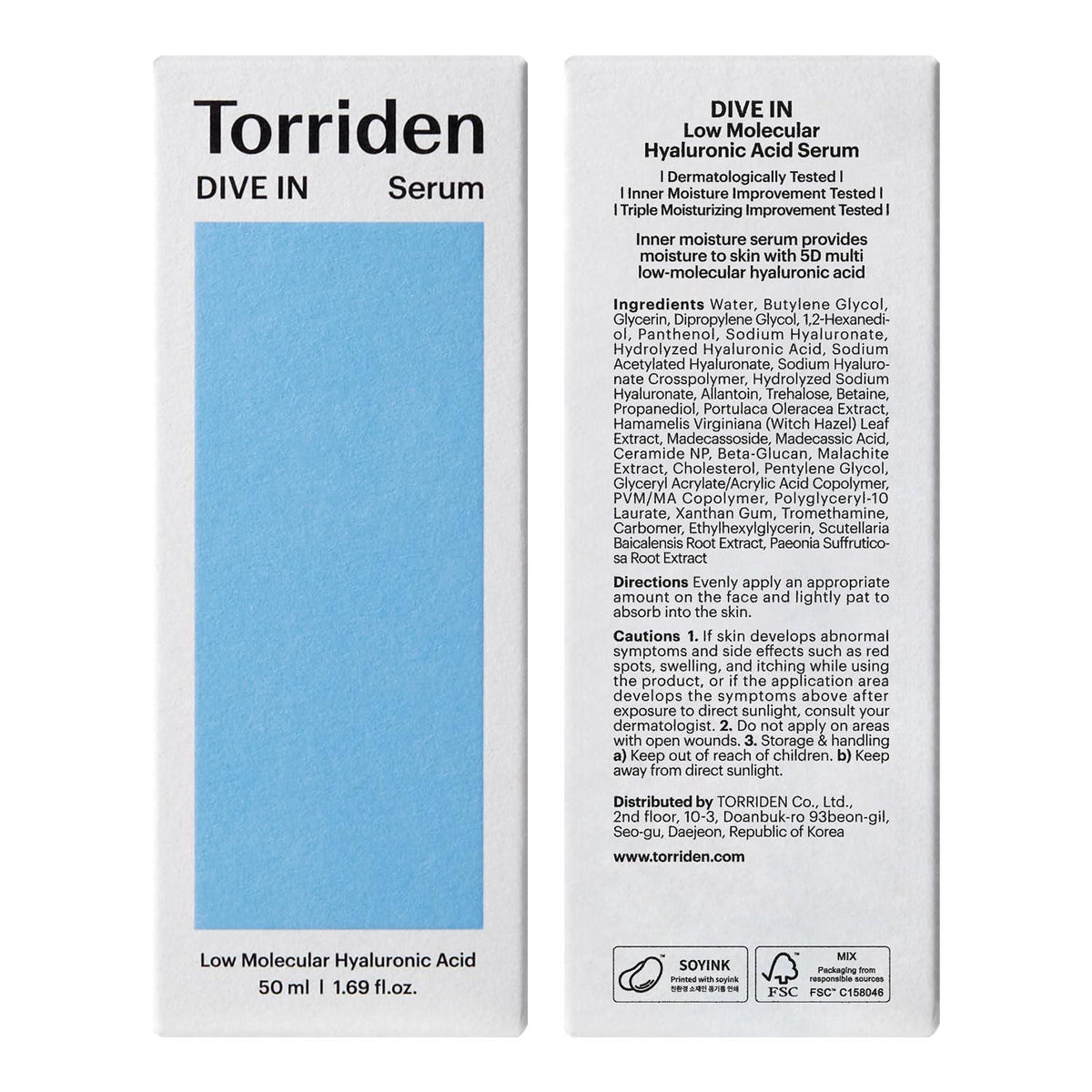 [TORRIDEN] DIVE IN Low Molecular Hyaluronic Acid Serum 50ml