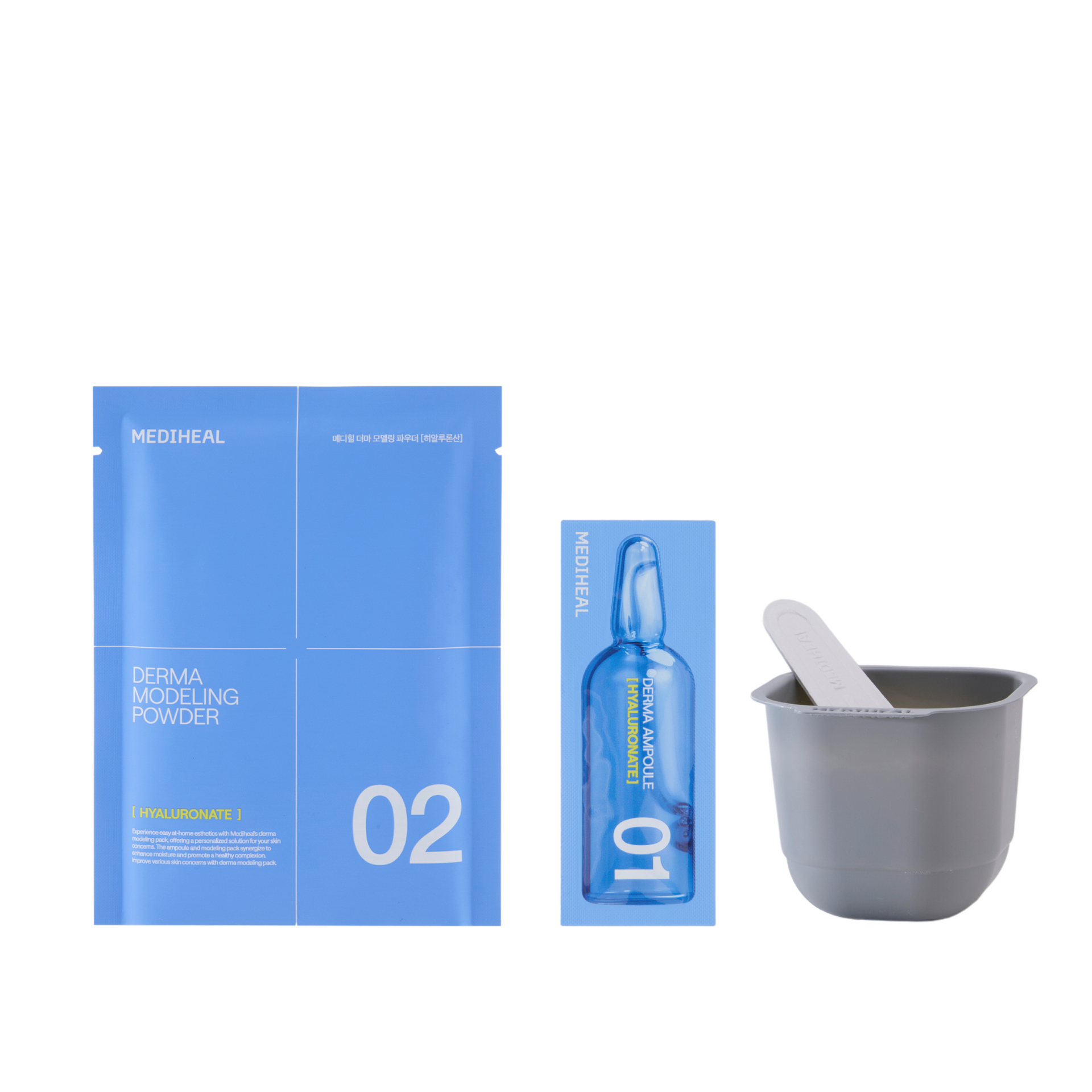 [Mediheal] Masque modelant Derma Hyaluronate Hydratant (Ampoule 2ml + Poudre 28g)