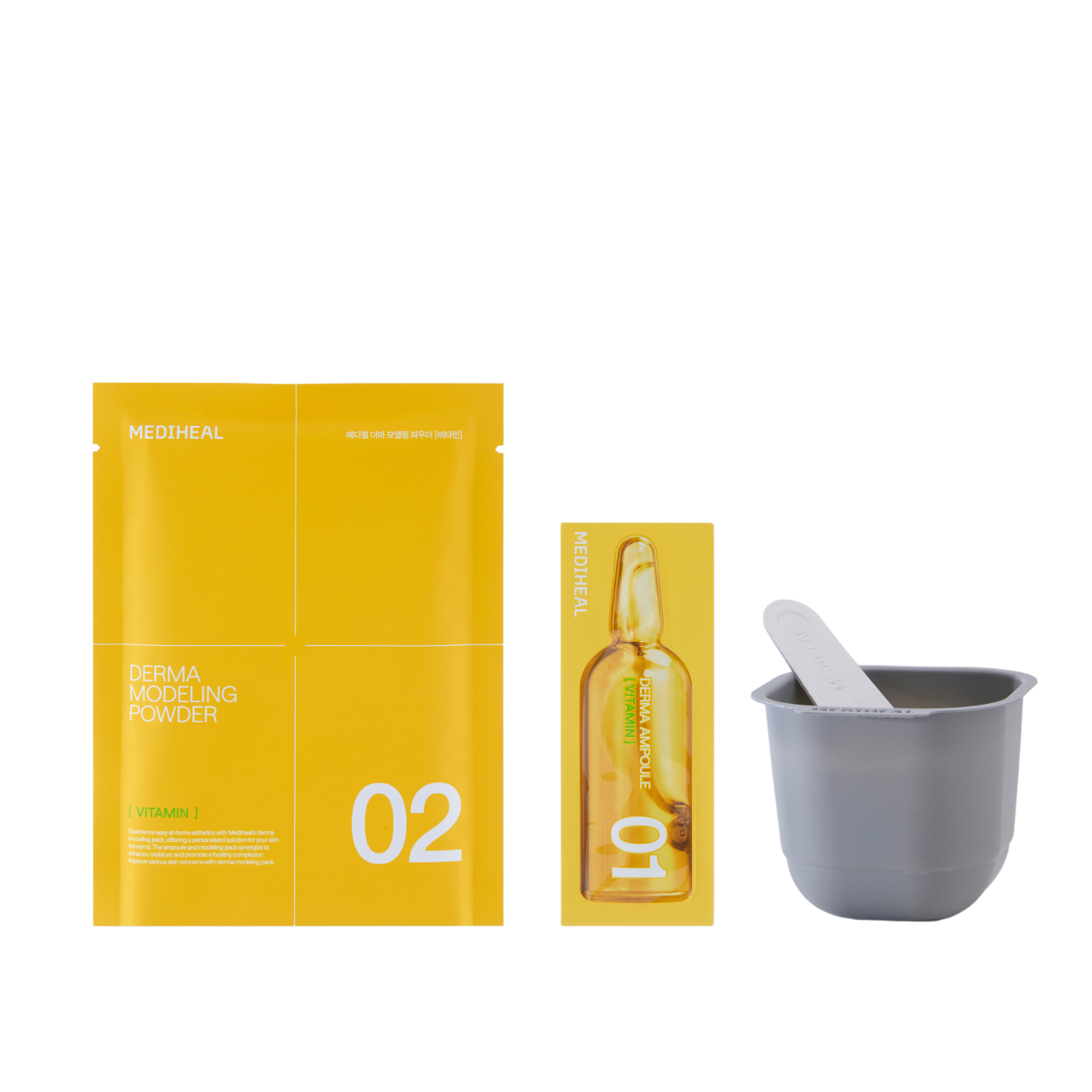 [Mediheal] Masque modelant Derma Éclat à la Vitamine (Ampoule 2ml + Poudre 28g)