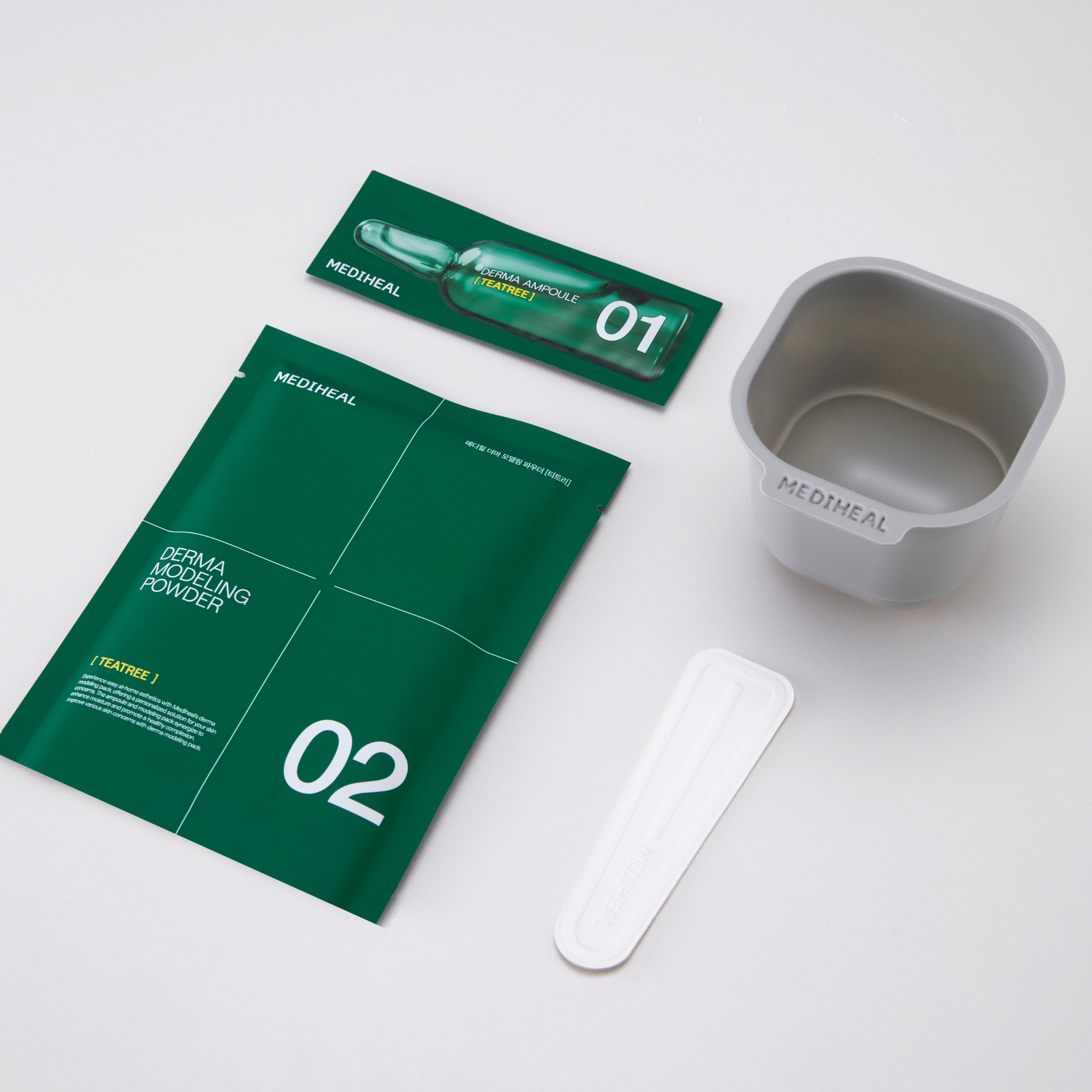 [Mediheal] Masque Modeling Derma Apaisant Teatree (Ampoule 2 ml + Poudre 28 g)