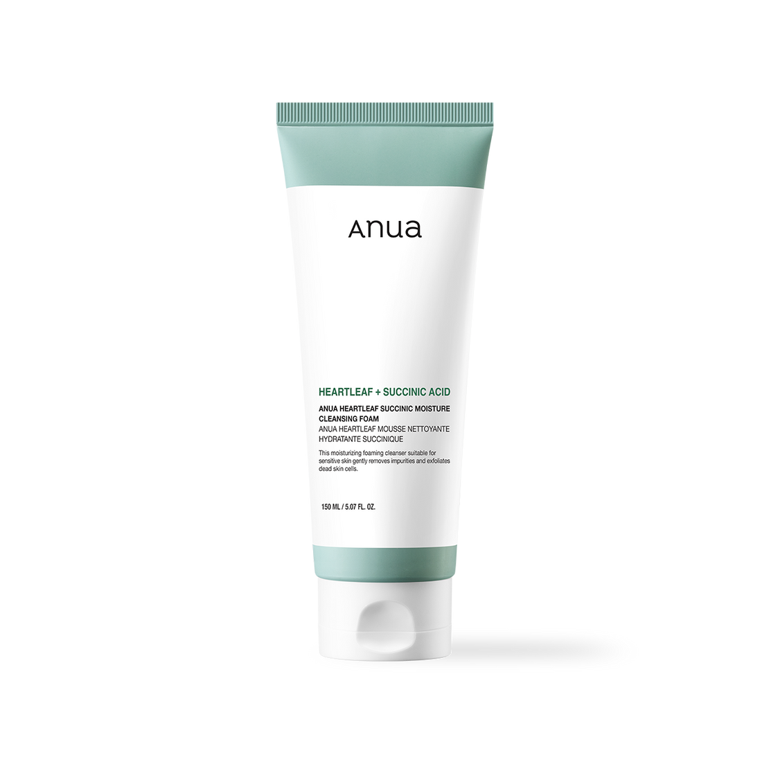 [Anua] MOUSSE NETTOYANTE HYDRATANTE À L'ACIDE SUCCINIQUE ET AU HEARTLEAF 150ml