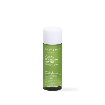 [Mary&May] Vegan CICA Tea Tree AHA PHA Blemish Toner - 30ml [Miniature]