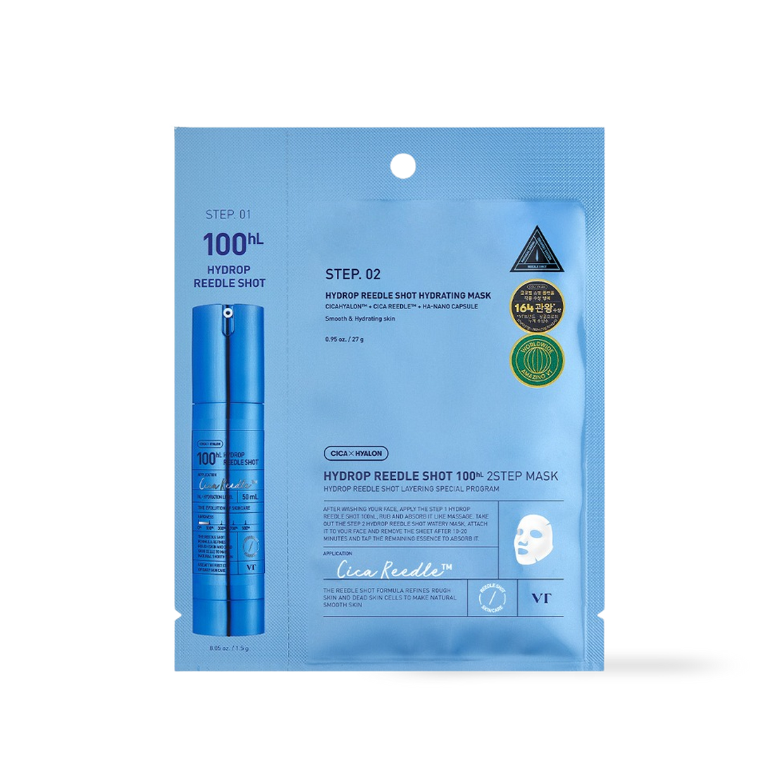 [VT Cosmetics] HYDROP Reedles Shot 100hL MASQUE 2 ÉTAPES