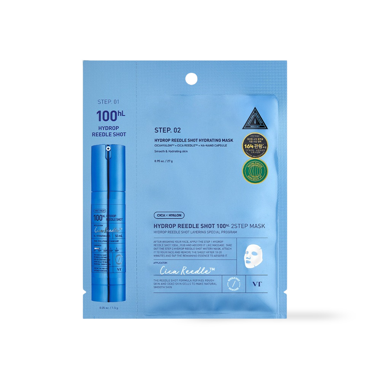 [VT Cosmetics] HYDROP Reedles Shot 100hL MASQUE 2 ÉTAPES