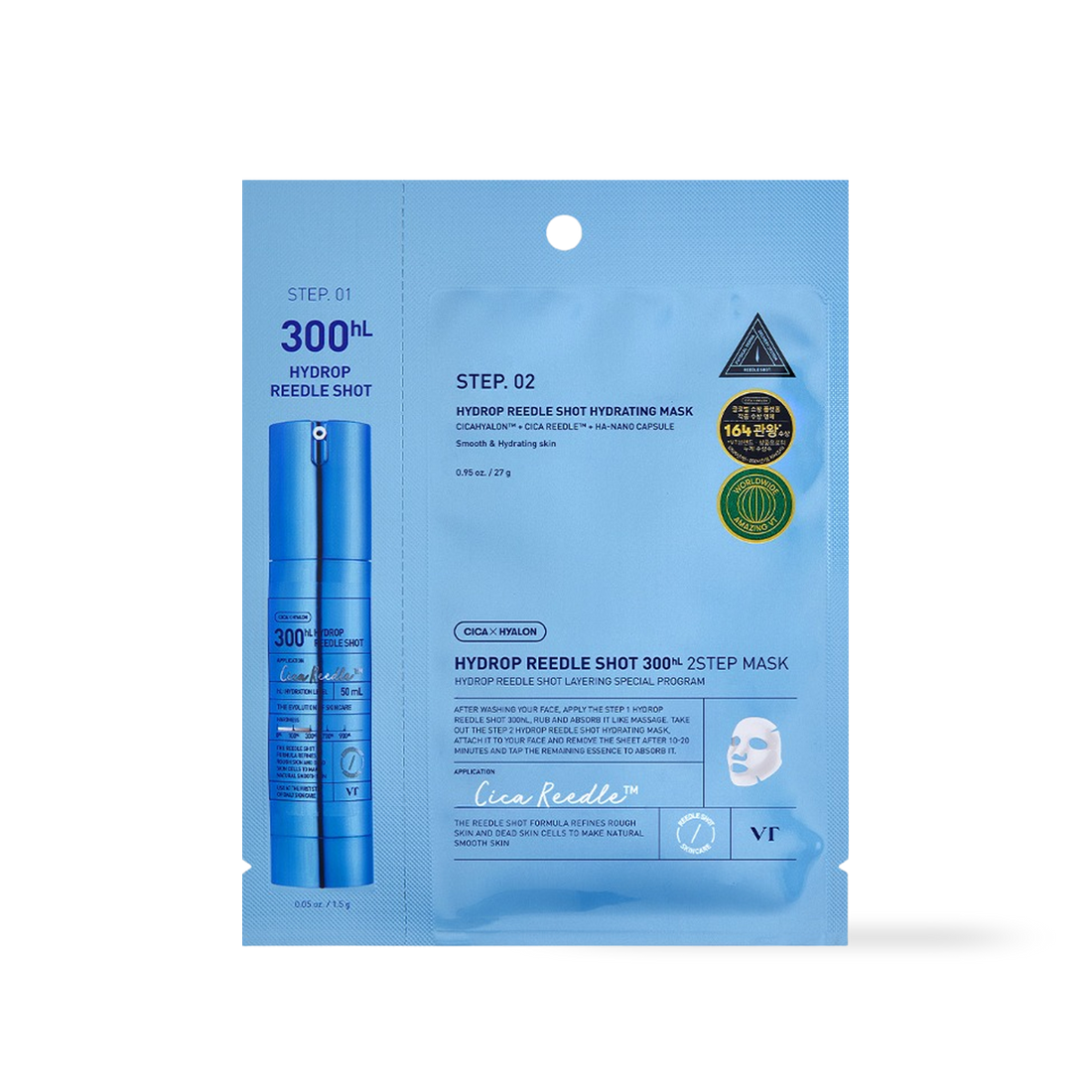 [VT Cosmetics] HYDROP Reedles Shot 300hL MASQUE 2 ÉTAPES