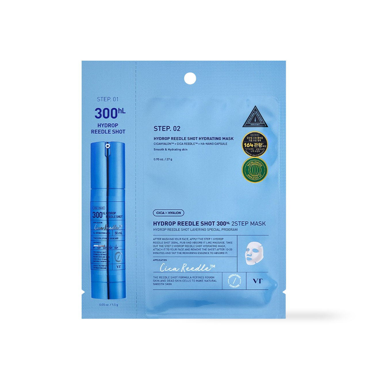 [VT Cosmetics] HYDROP Reedles Shot 300hL MASQUE 2 ÉTAPES
