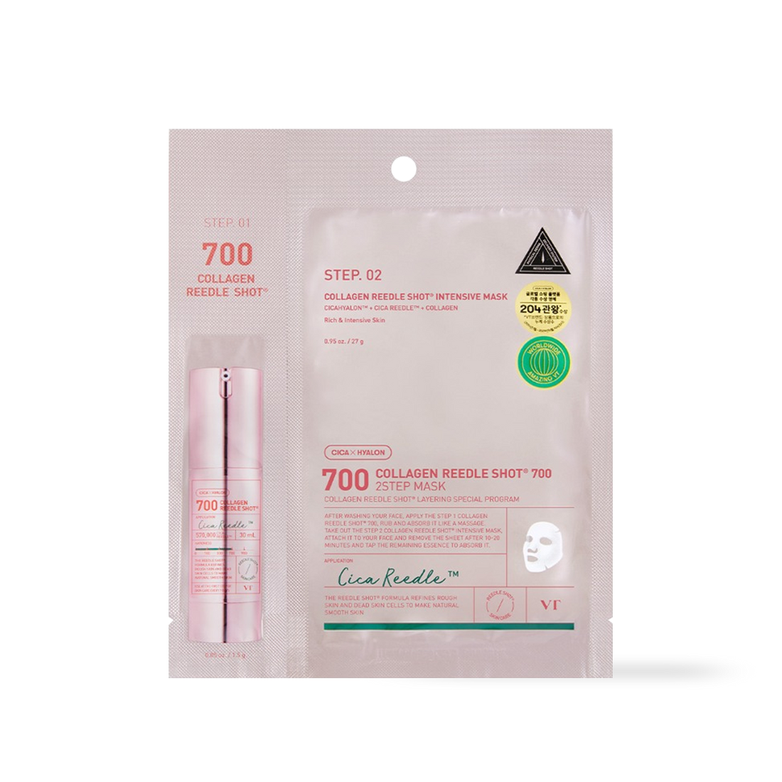 [VT Cosmetics] COLLAGEN Aiguilles Shot 700hL MASQUE 2 ÉTAPES