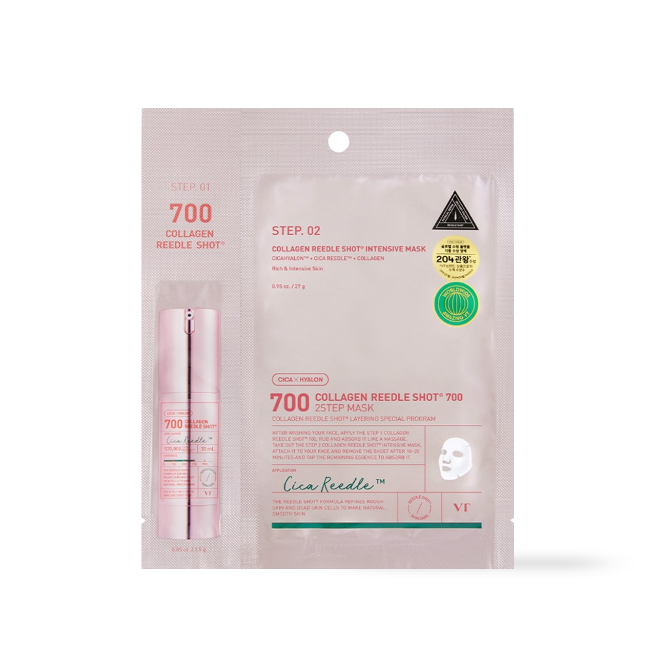 [VT Cosmetics] COLLAGEN Aiguilles Shot 700hL MASQUE 2 ÉTAPES