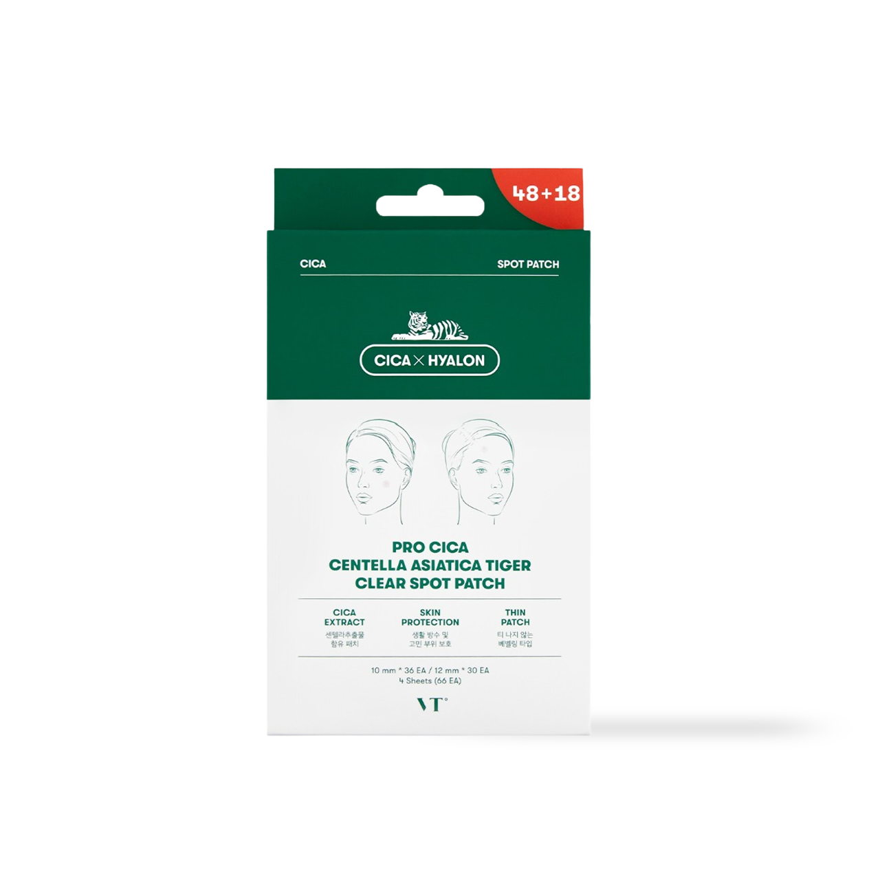 [VT Cosmetics] PRO CICA Centella Asiatica Tiger Clear Spot Patch 66 unités