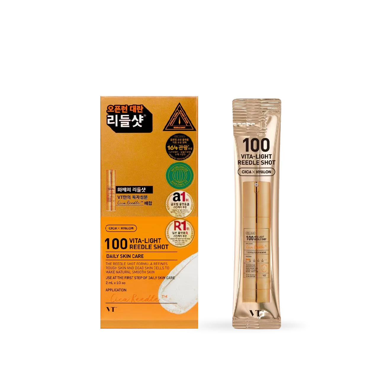 [VT Cosmetics] 100 VITA-LIGHT Reedle shot 10 unités