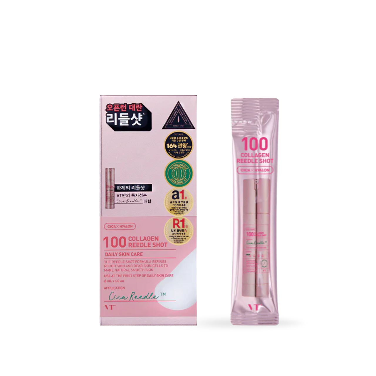 [VT Cosmetics] 100 Collagen Reedle shot 10 unités