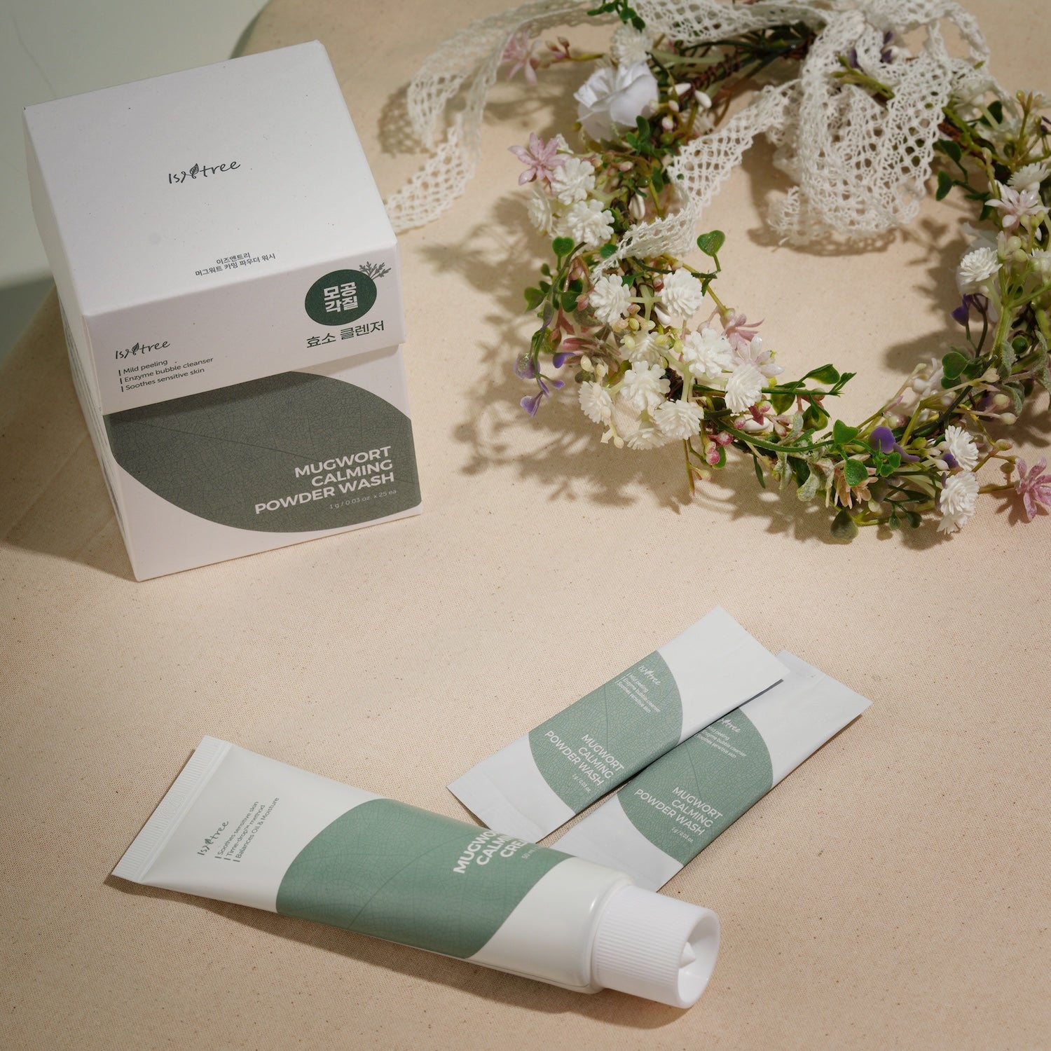 [Isntree] Mugwort Calming Powder Wash 1g*25 unités