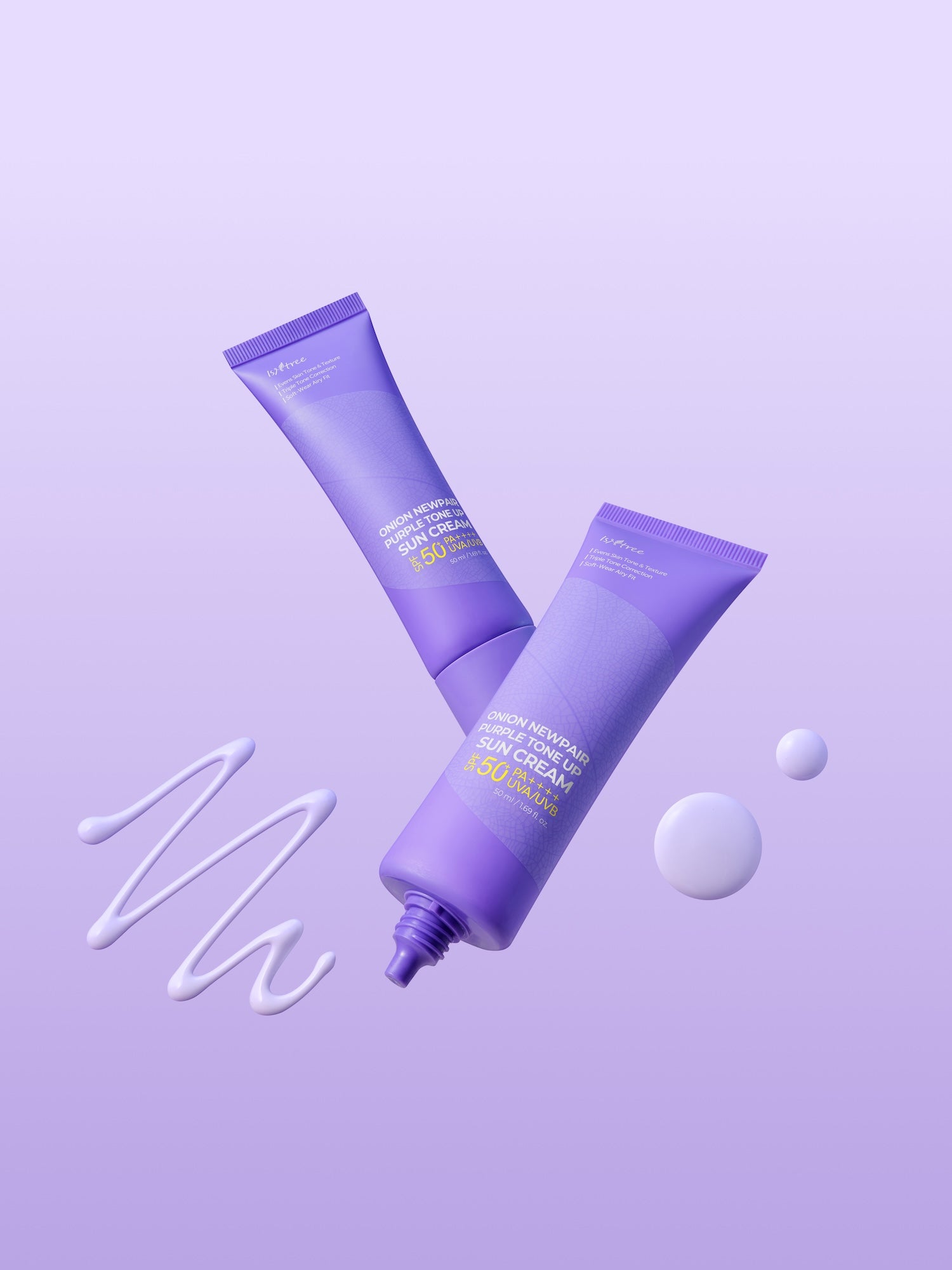 [Isntree] Crème solaire tonifiante violette Onion Newpair 50ml