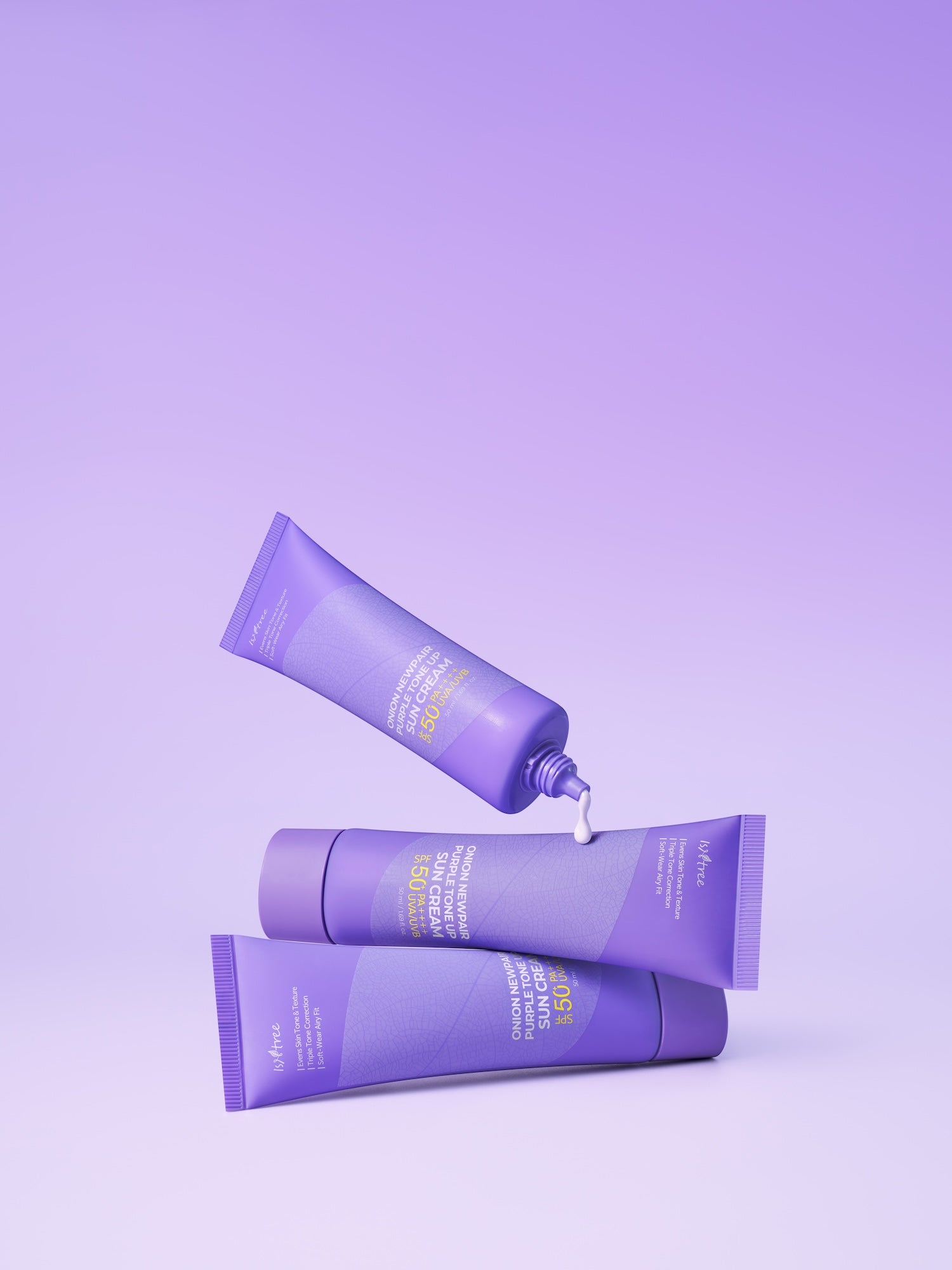 [Isntree] Crème solaire tonifiante violette Onion Newpair 50ml