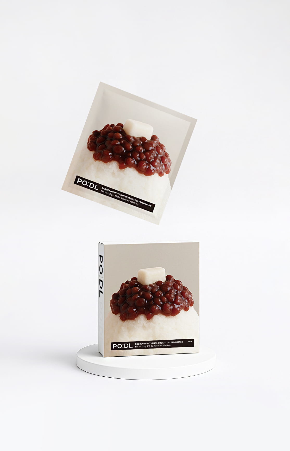 [PO:DL] Red Bean Panthenol Coolfit Gelfting Mask (4ea) (+Special Gift)
