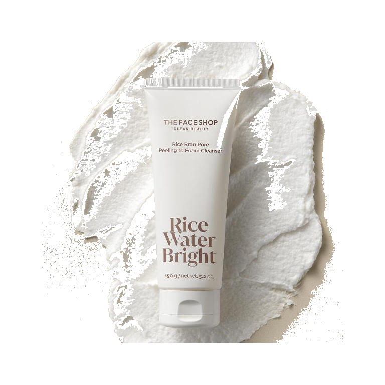 [Thefaceshop] RICE WATER BRIGHT Rice Bran Pore Peeling to Foaming Cleanser 150g