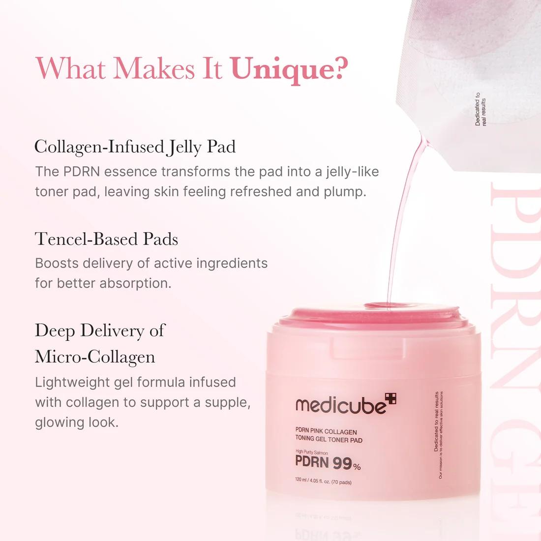 [Medicube] PDRN Pink Collagen Toning Gel Pad 70pcs
